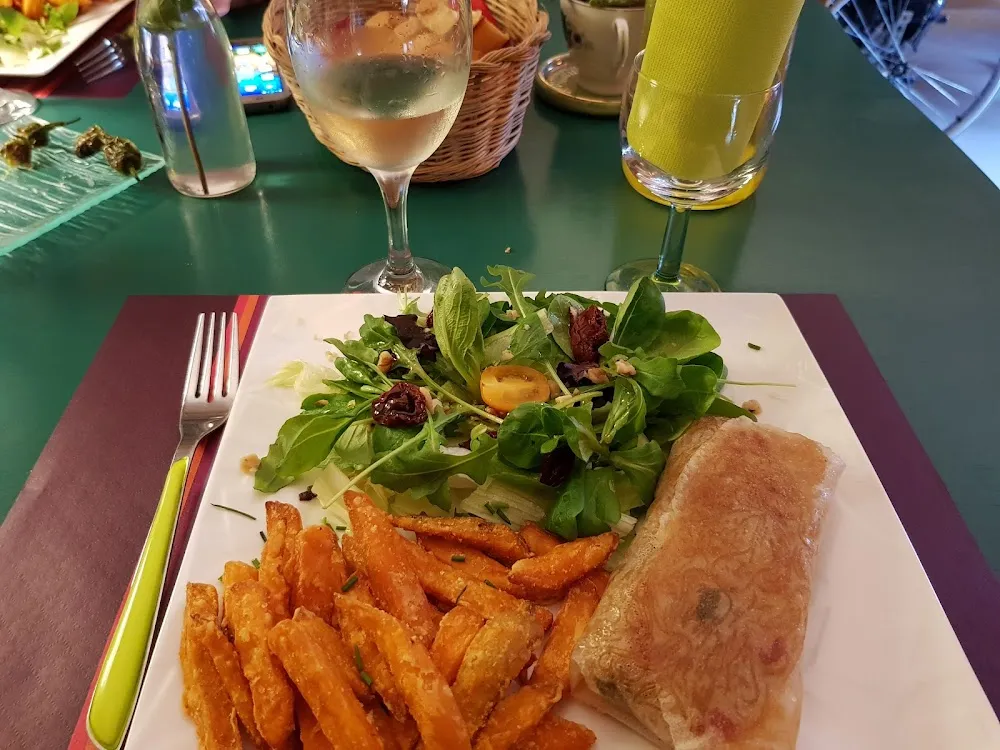 Croustillant Vegan Aux Frites de Patates Douces